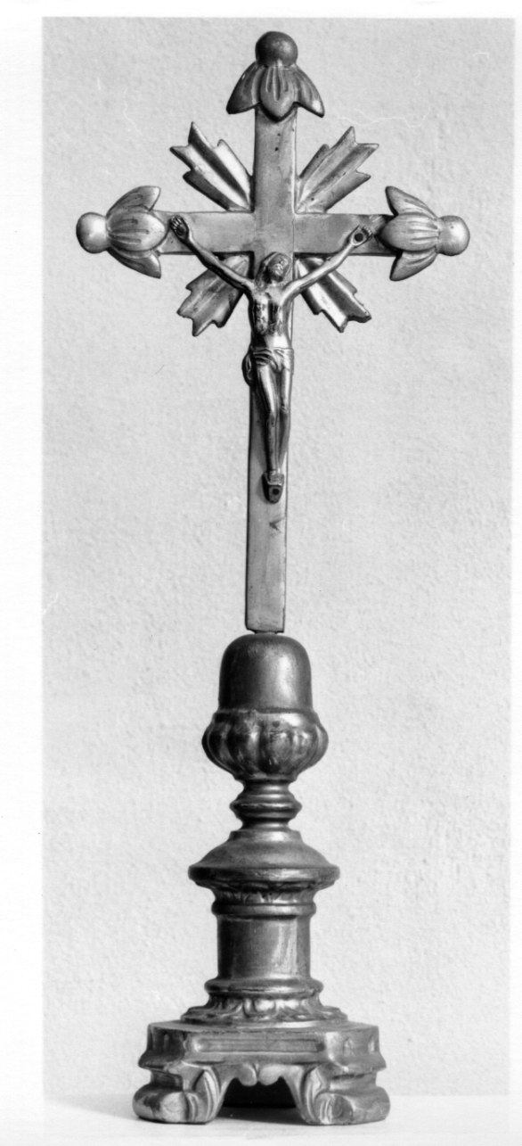CRISTO CROCIFISSO (croce d'altare, opera isolata) - bottega piemontese (inizio sec. XIX)