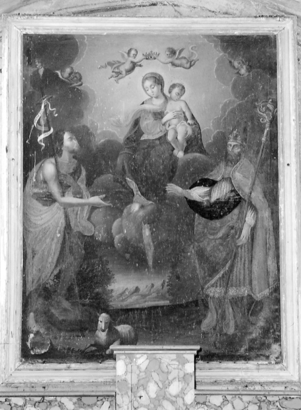 Madonna con Bambino tra San Biagio e San Giovanni Battista (dipinto, opera isolata) - ambito piemontese (sec. XVIII)
