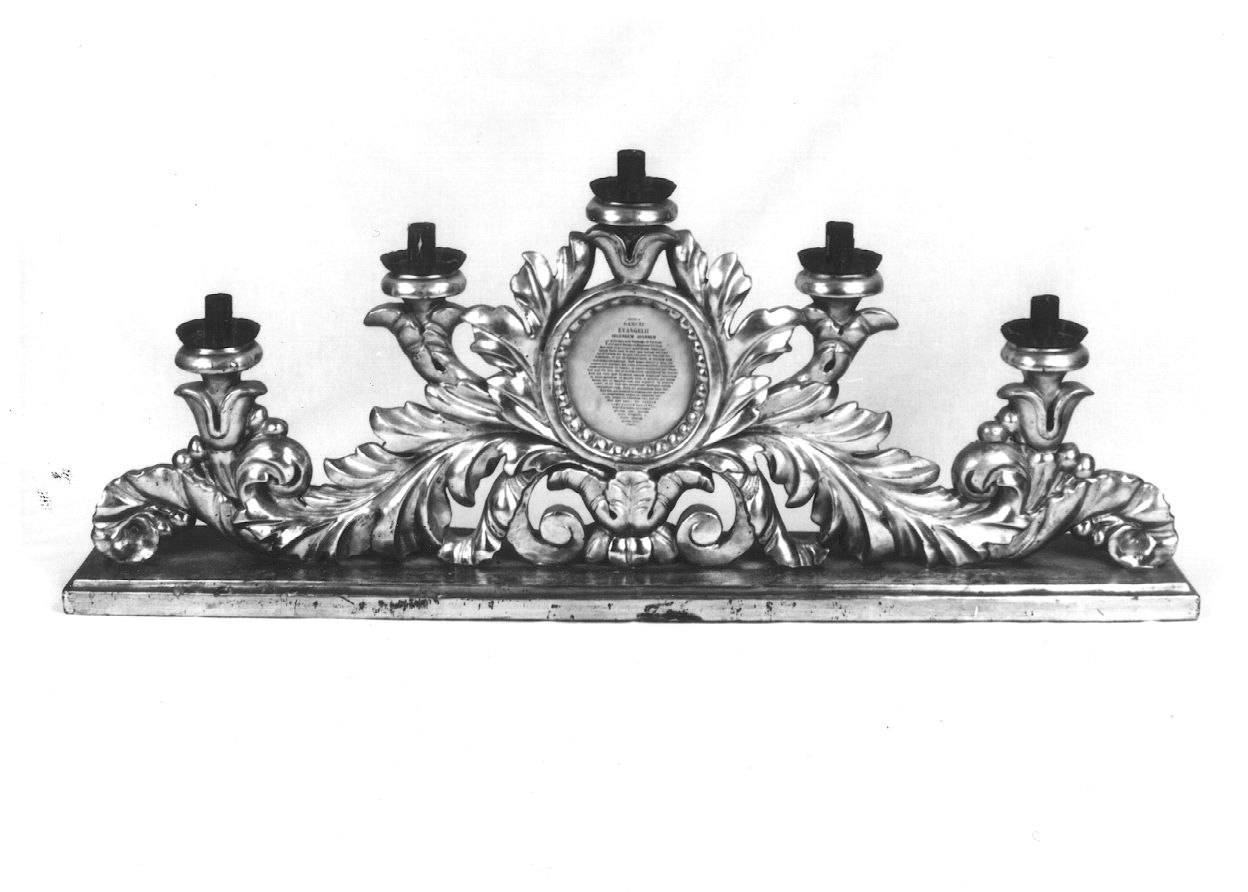 candelabro, serie - bottega piemontese (prima metà sec. XIX)