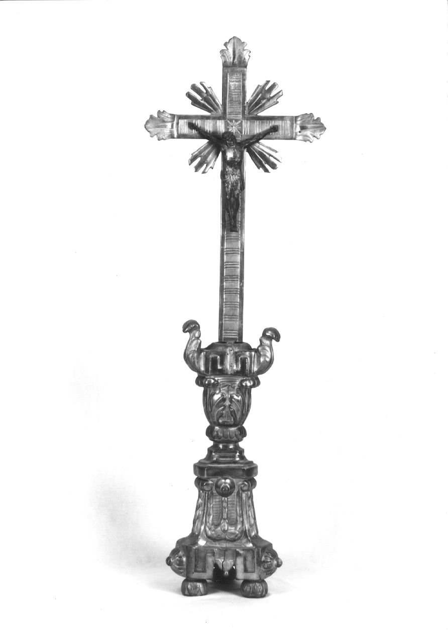 croce d'altare, opera isolata - bottega piemontese (prima metà sec. XIX)