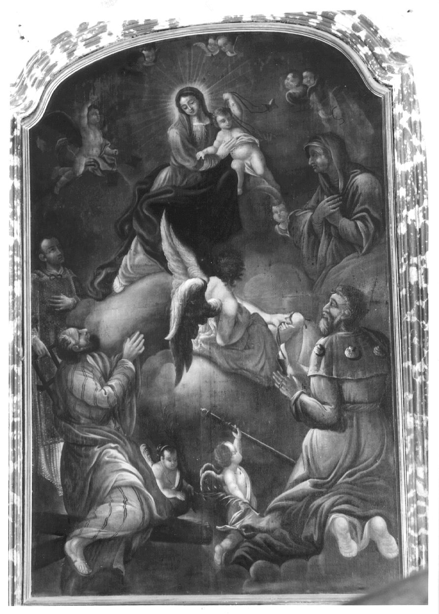 MADONNA DEL CARMELO E SANTI (pala d'altare, elemento d'insieme) - ambito piemontese (terzo quarto sec. XVIII)