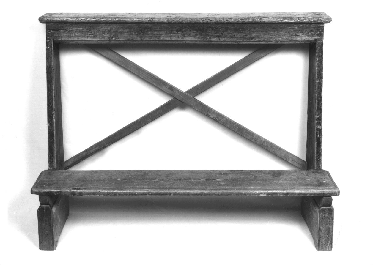 inginocchiatoio, opera isolata - bottega piemontese (sec. XIX)