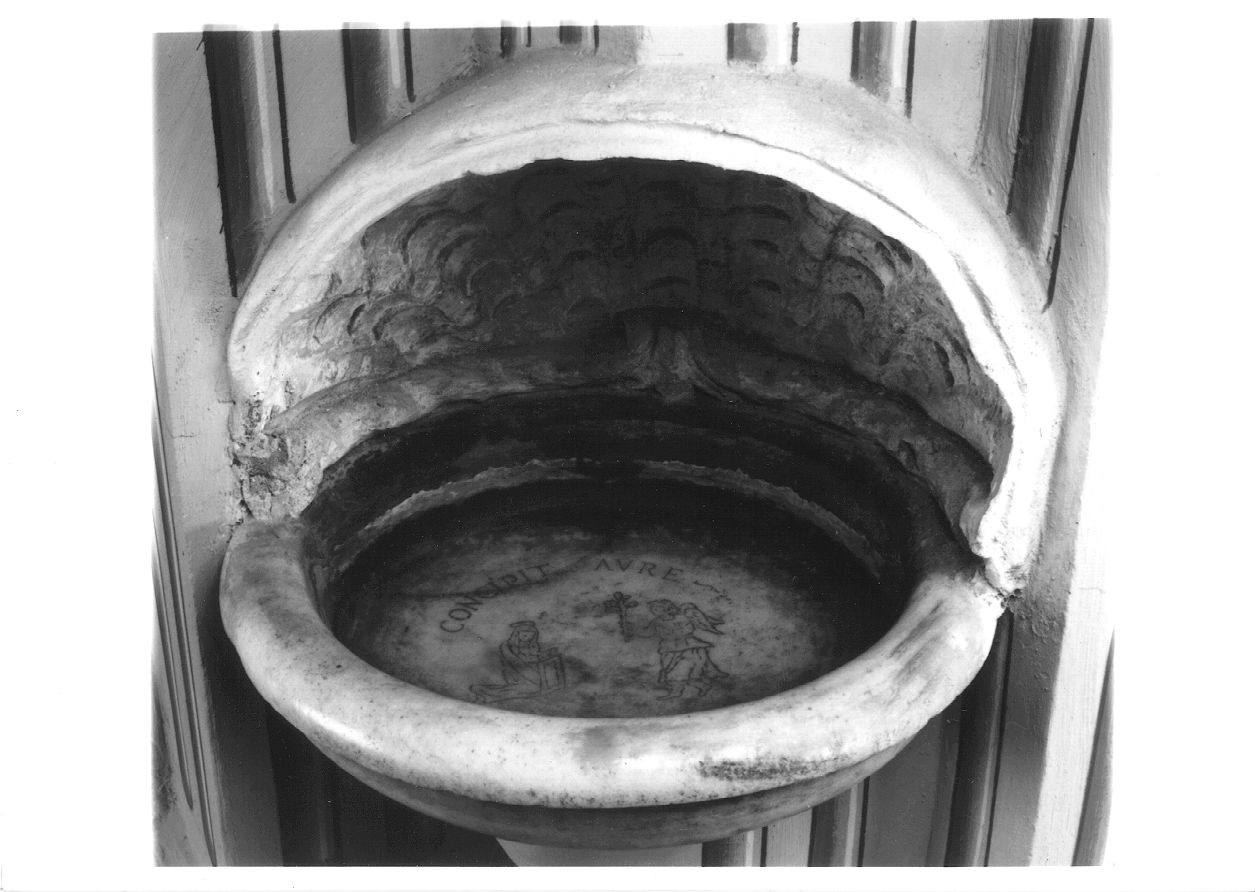 ANNUNCIAZIONE (acquasantiera - da parete, elemento d'insieme) - bottega piemontese (seconda metà sec. XIX)