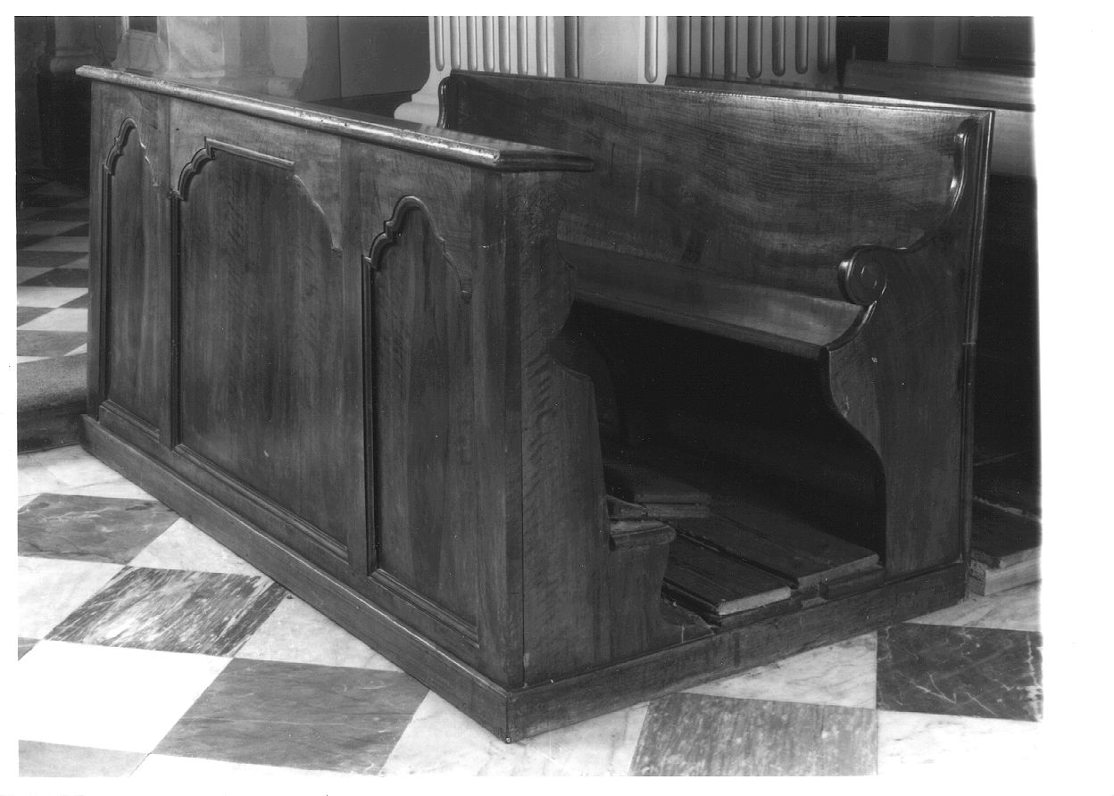 banco da chiesa, opera isolata - bottega piemontese (seconda metà sec. XIX)