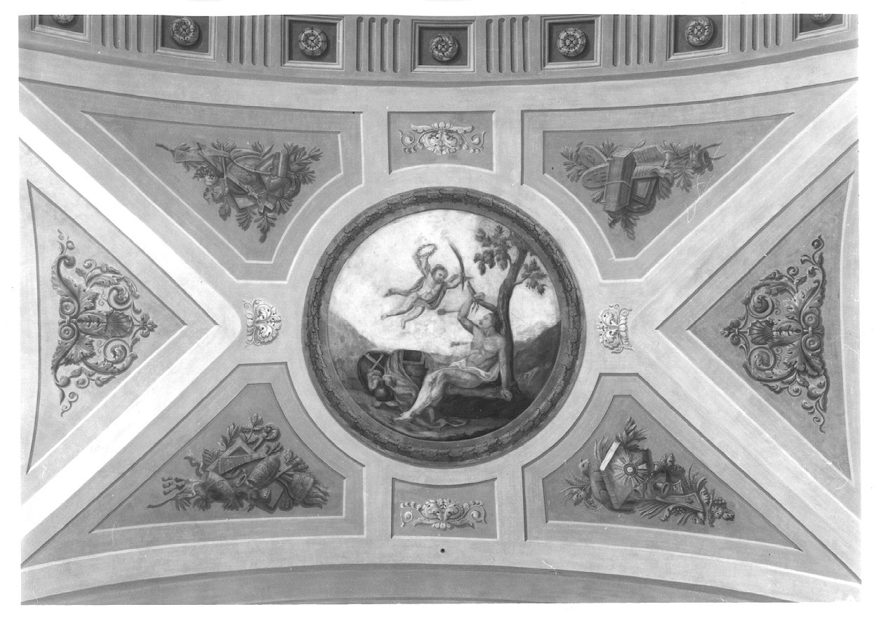 motivi decorativi e San Sebastiano (decorazione pittorica, elemento d'insieme) - ambito piemontese (prima metà sec. XIX)