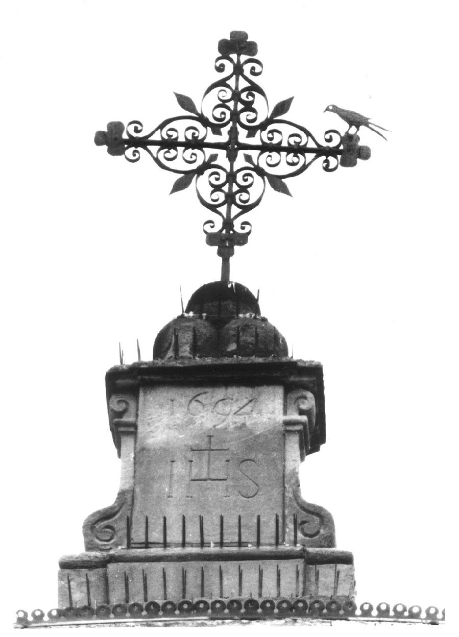 croce apicale, opera isolata - bottega piemontese (ultimo quarto sec. XVII)