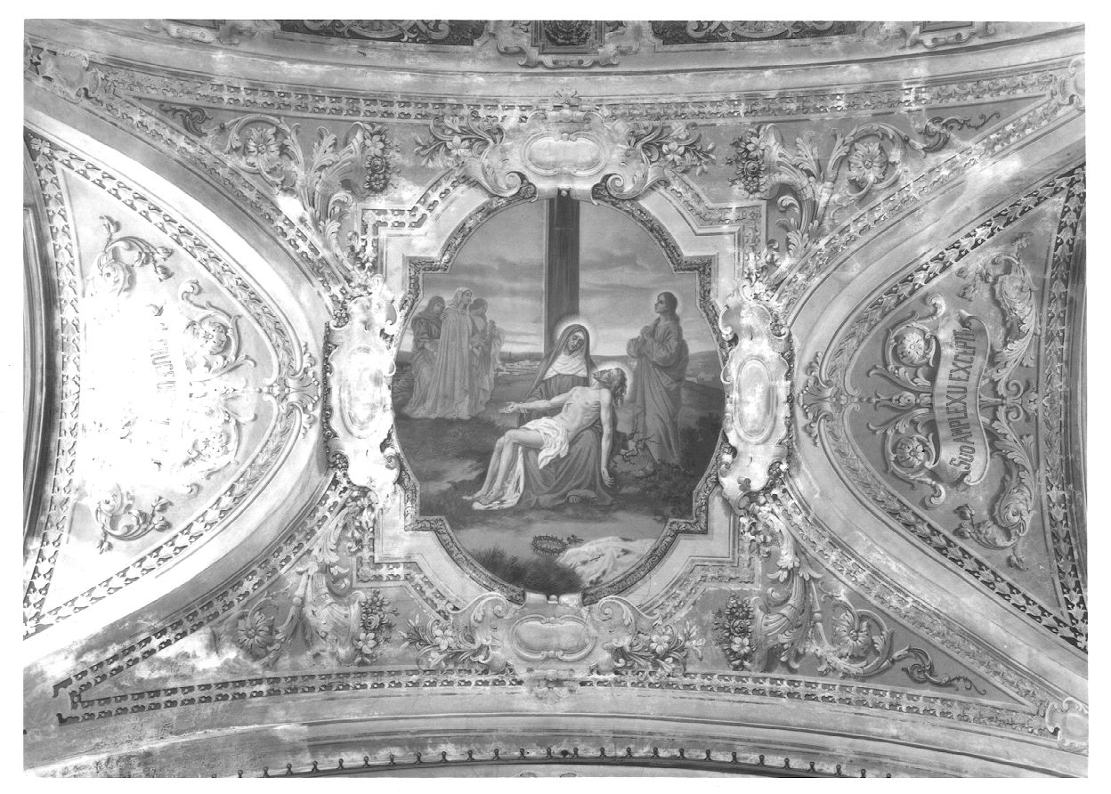 compianto sul Cristo morto (dipinto murale, elemento d'insieme) di Lajolo Lorenzo (primo quarto sec. XX)