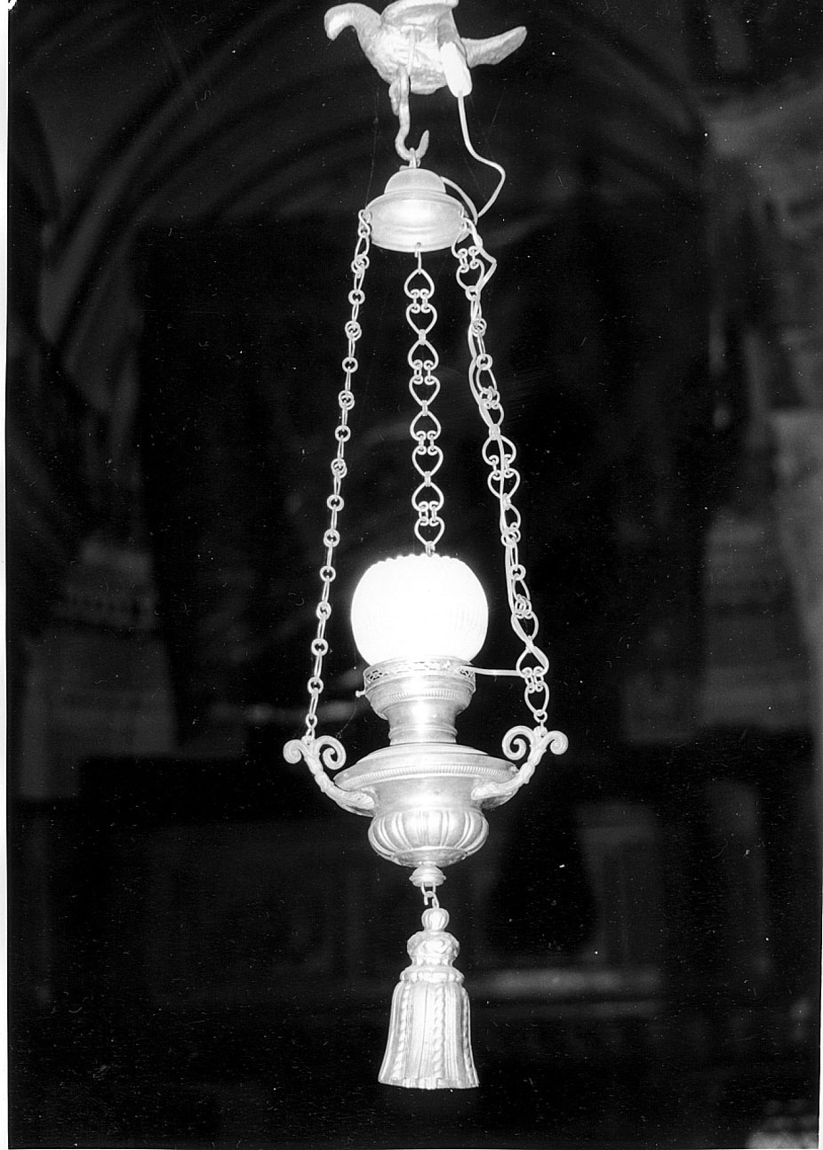 lampada pensile, serie - produzione italiana (seconda metà sec. XIX)