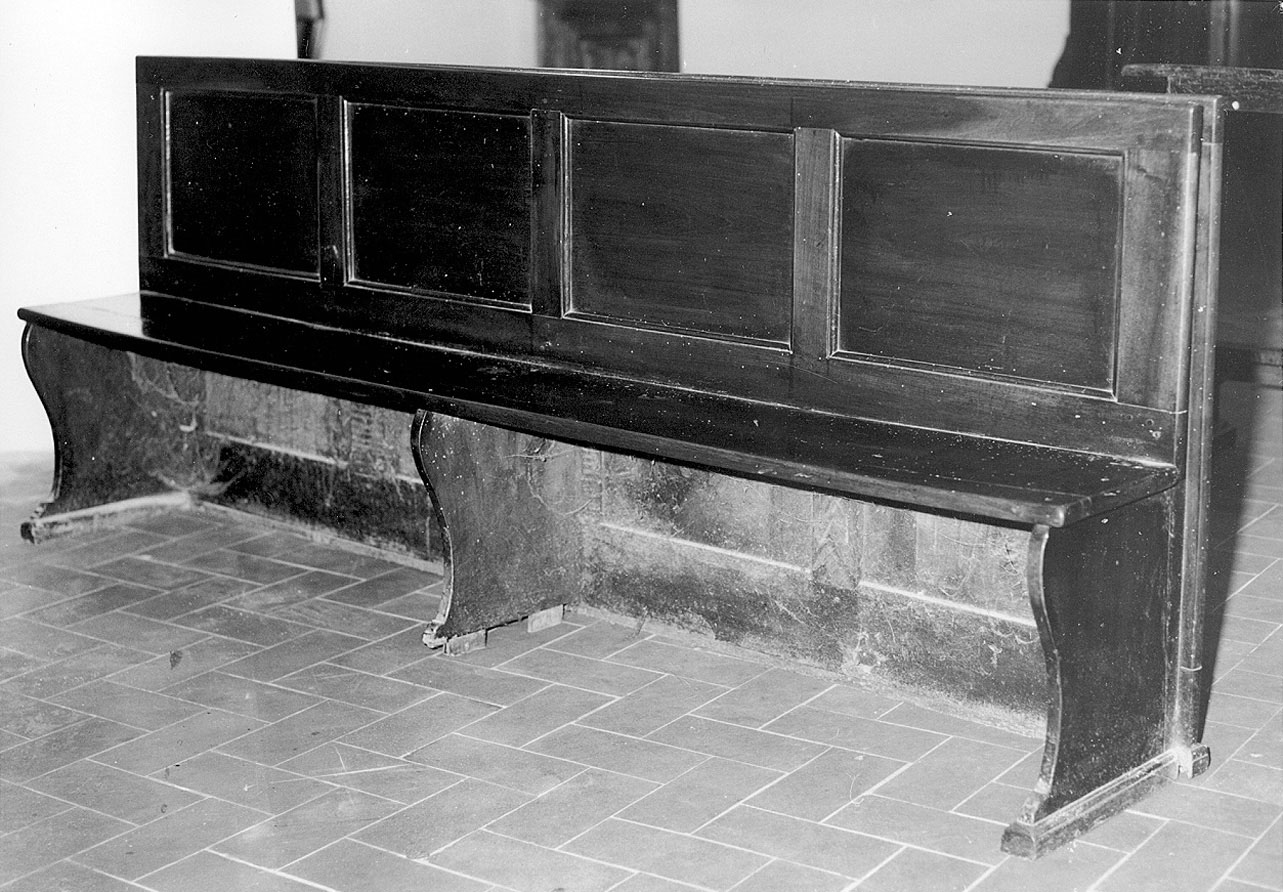 banco da chiesa, serie - ambito ligure-piemontese (prima metà sec. XIX)