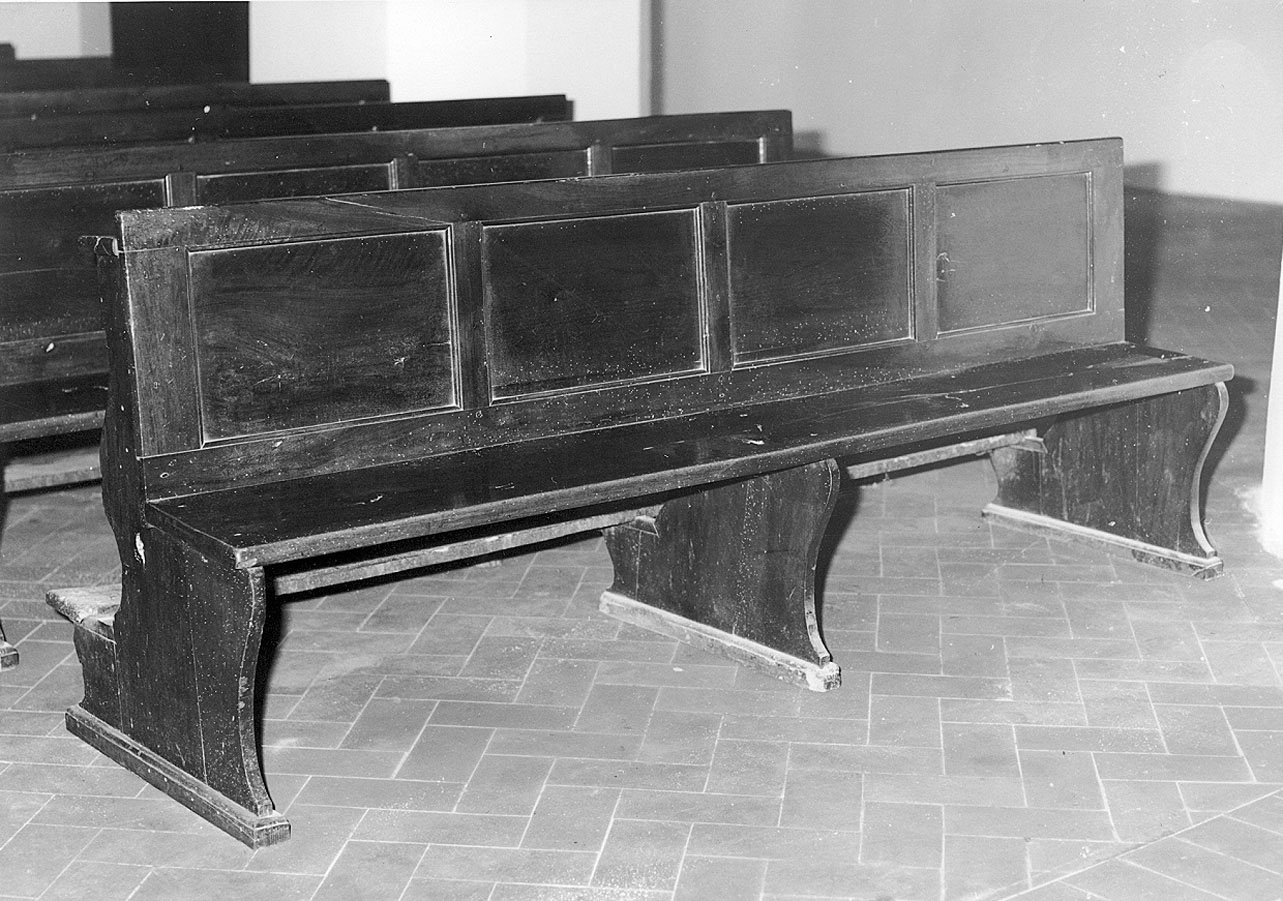 banco da chiesa, serie - ambito ligure-piemontese (prima metà sec. XIX)