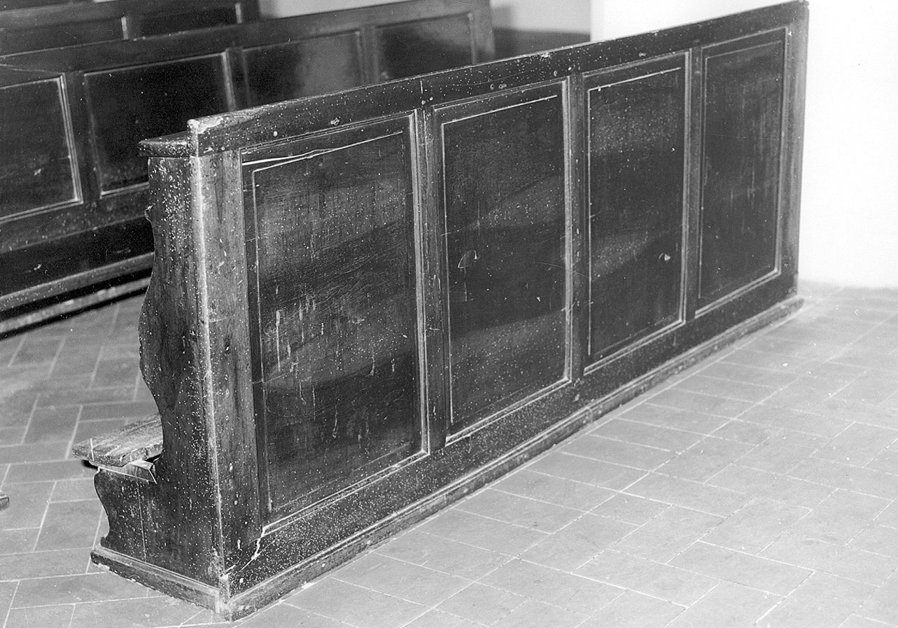 banco da chiesa, serie - ambito ligure-piemontese (prima metà sec. XIX)