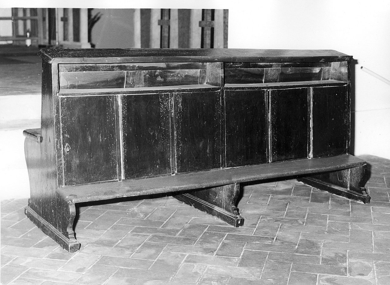 banco da chiesa, serie - ambito ligure-piemontese (sec. XIX)