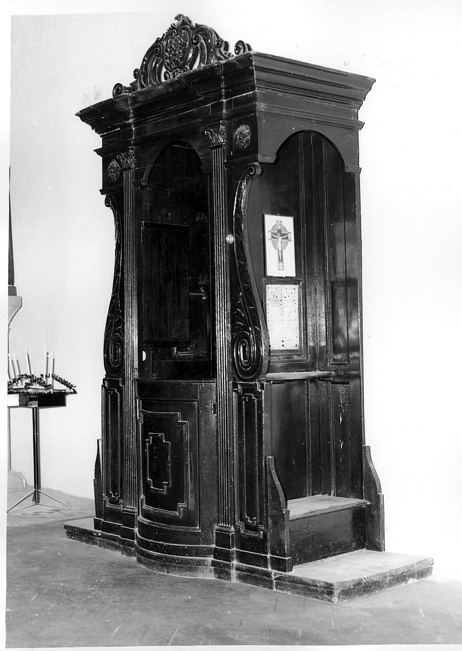 confessionale, serie - ambito ligure-piemontese (seconda metà sec. XIX)