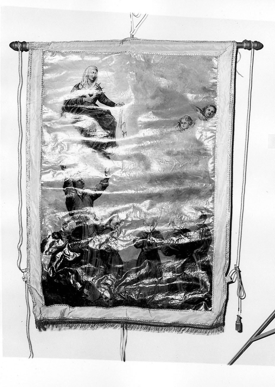 Madonna con i sette Santi fondatori dei Servi di Maria (dipinto, elemento d'insieme) - ambito ligure-piemontese (metà sec. XIX)