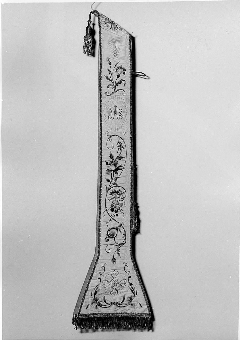 stola, opera isolata - produzione piemontese (primo quarto sec. XX)