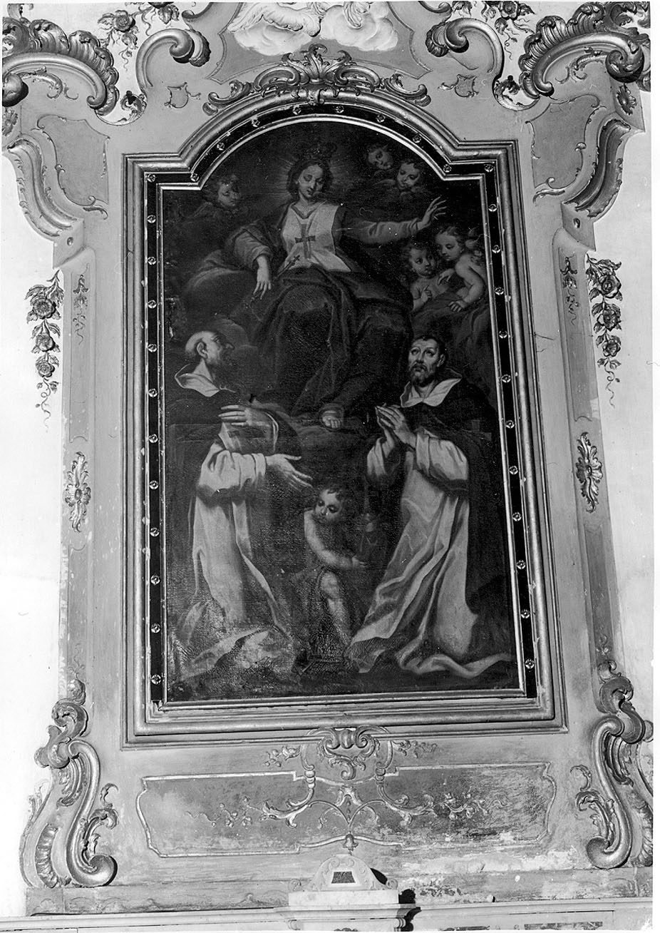 Madonna del Buon Rimedio tra San Giovanni di Matha e San Felice di Valois (pala d'altare, elemento d'insieme) - ambito genovese (seconda metà sec. XVII)