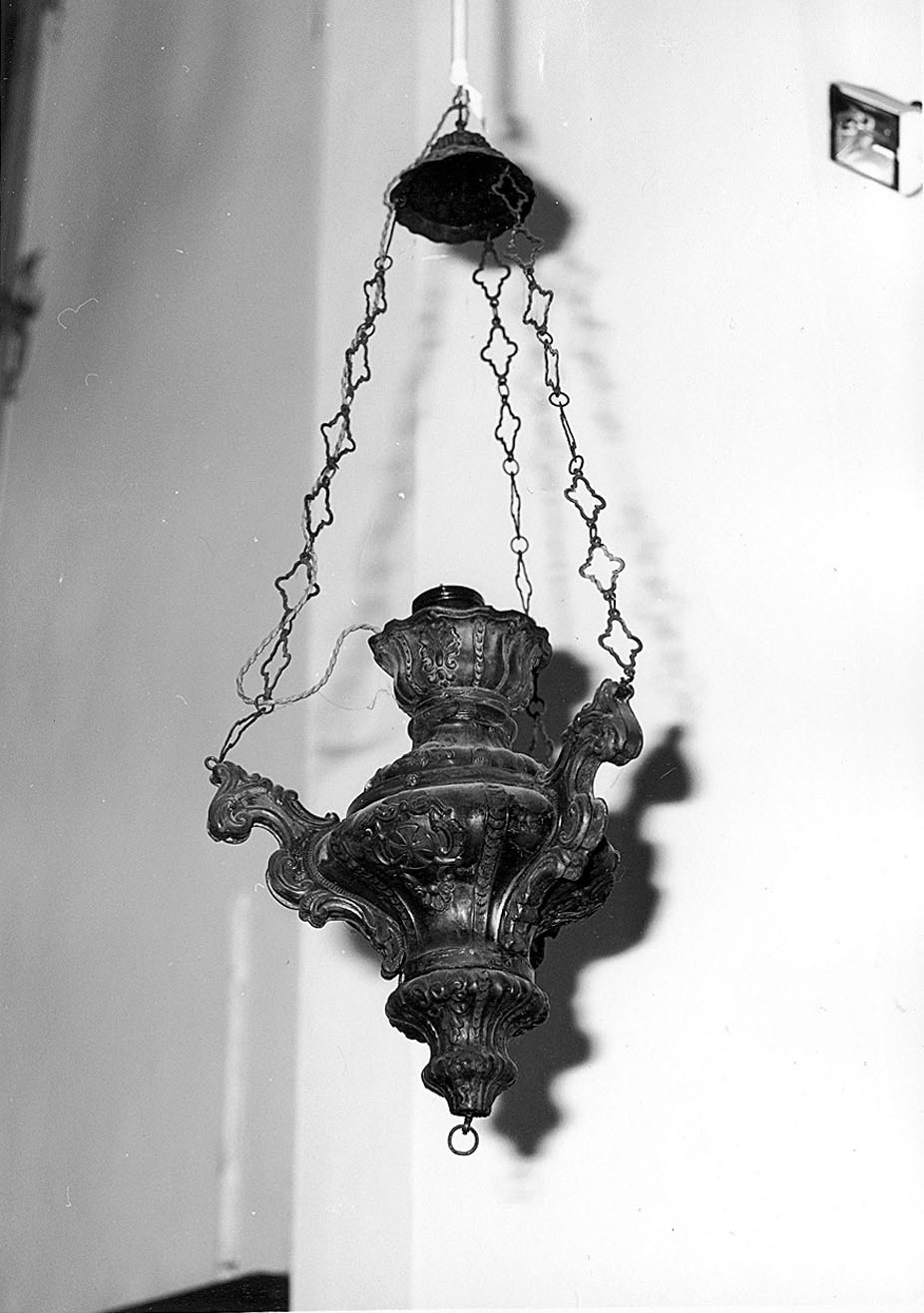 lampada pensile, serie - bottega ligure (metà sec. XVIII)
