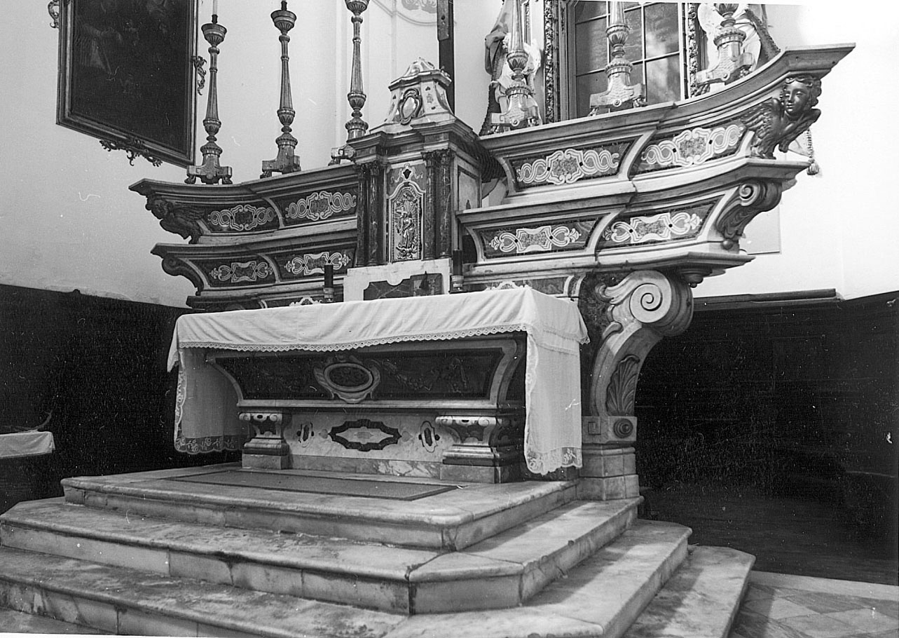 altare maggiore, opera isolata - bottega genovese (metà sec. XVIII)