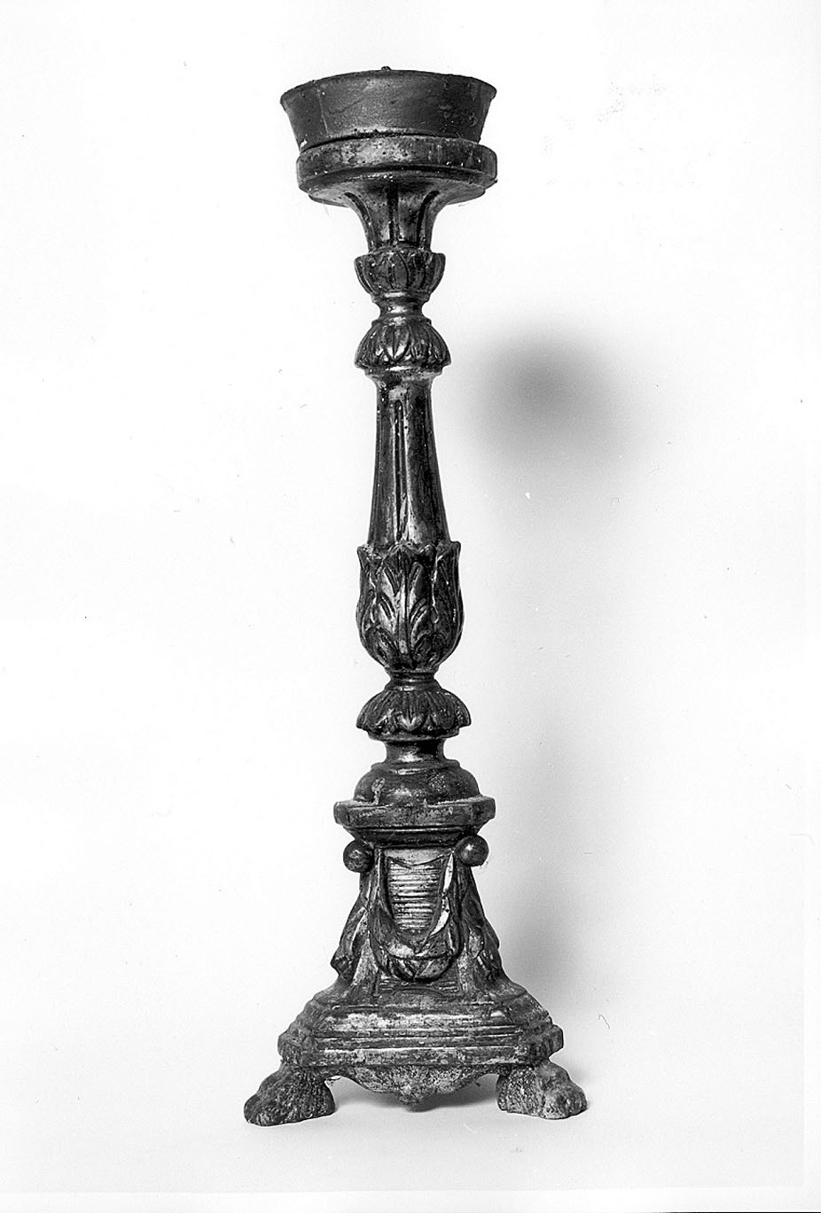 candeliere d'altare, opera isolata - bottega ligure (prima metà sec. XIX)