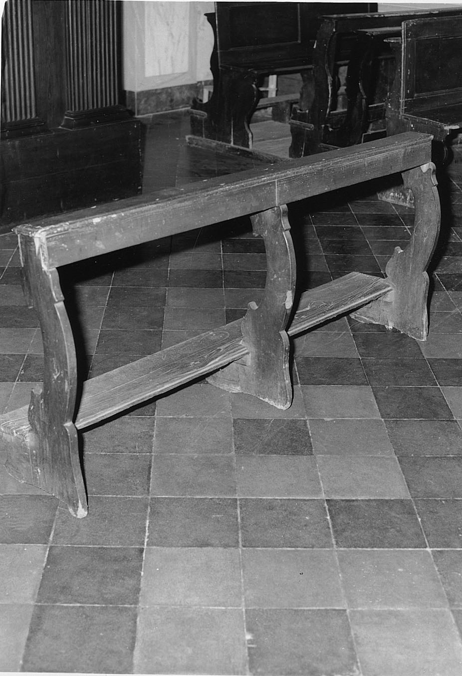inginocchiatoio, opera isolata - bottega ligure (fine sec. XVIII)