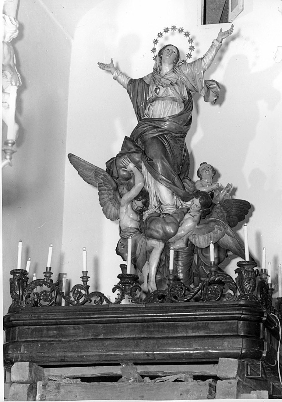 ASSUNZIONE DELLA MADONNA (statua processionale, elemento d'insieme) di Carrea Bartolomeo (attribuito) (primo quarto sec. XIX)