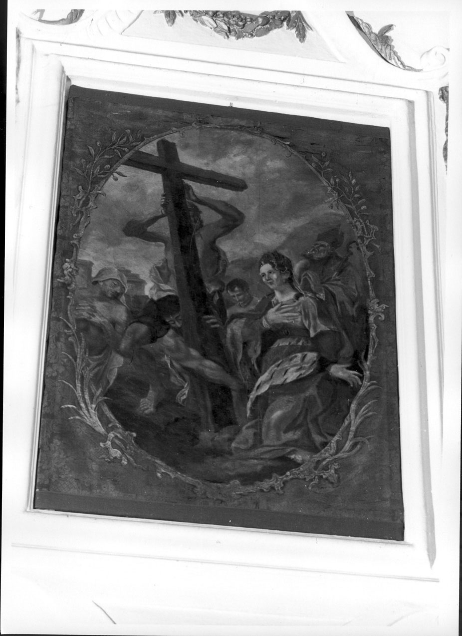 RITROVAMENTO DELLA VERA CROCE (dipinto, opera isolata) - ambito ligure (sec. XVIII)