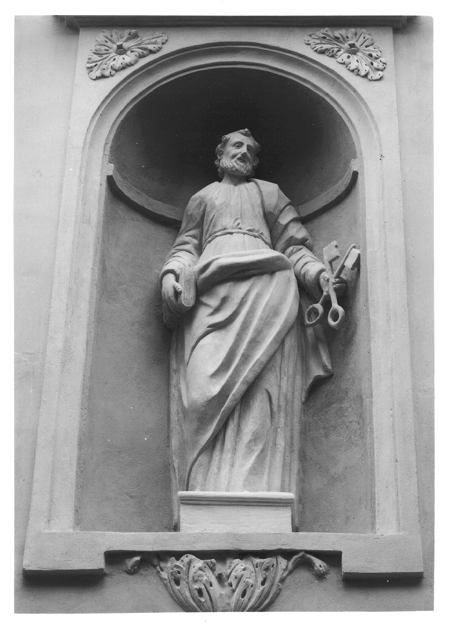 SAN PIETRO APOSTOLO (statua, opera isolata) - bottega piemontese (ultimo quarto sec. XIX)
