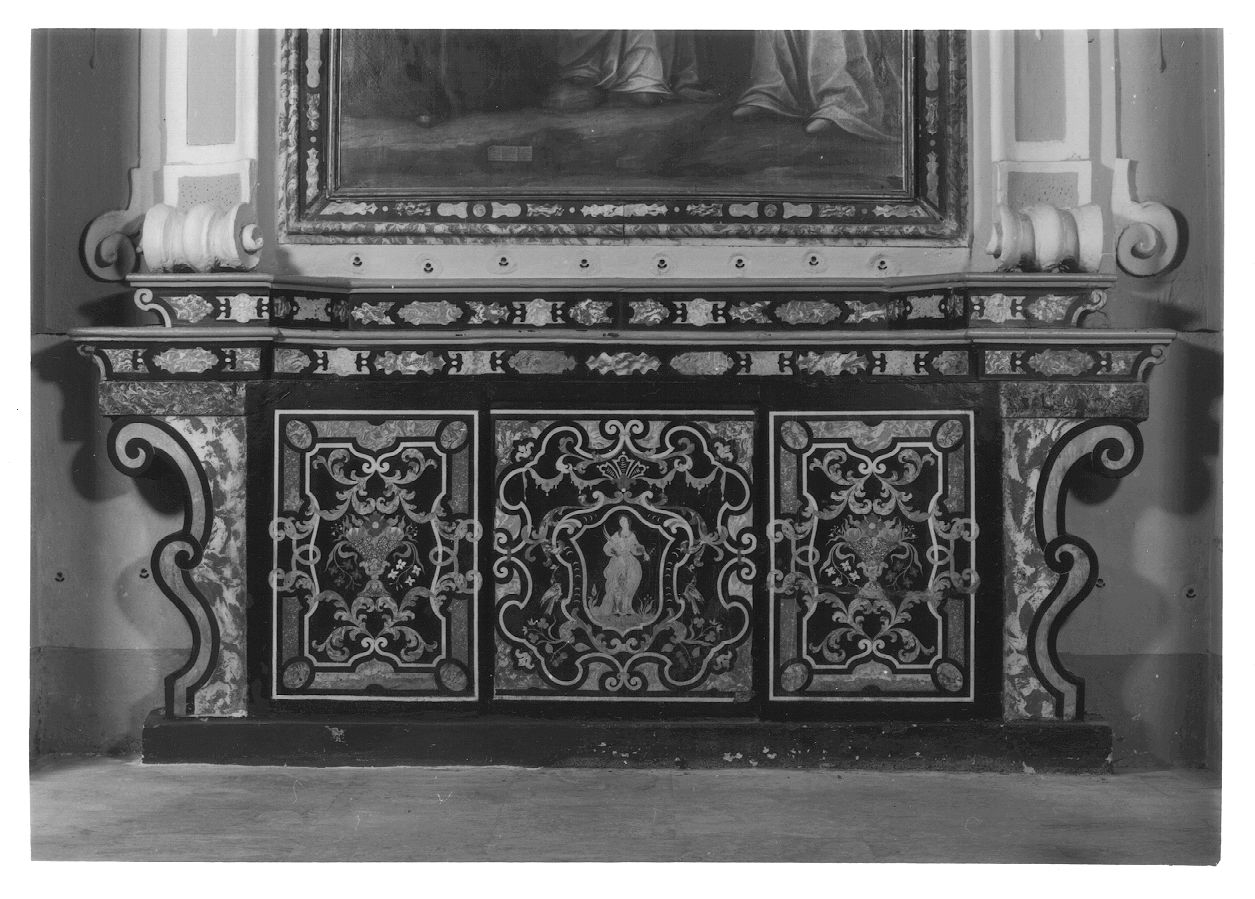 paliotto, elemento d'insieme di Solari (bottega) (terzo quarto sec. XVIII)