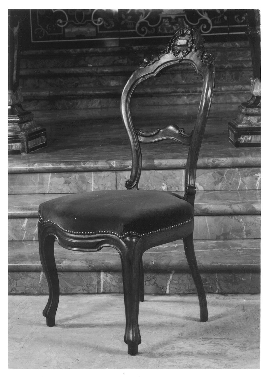 sedia, opera isolata - bottega piemontese (seconda metà sec. XIX)