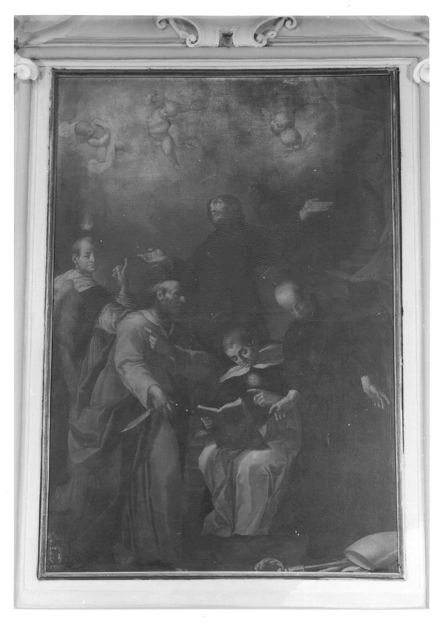 estasi di San Francesco da Paola e santi (dipinto, opera isolata) di Pozzo Ferdinando (sec. XVIII)
