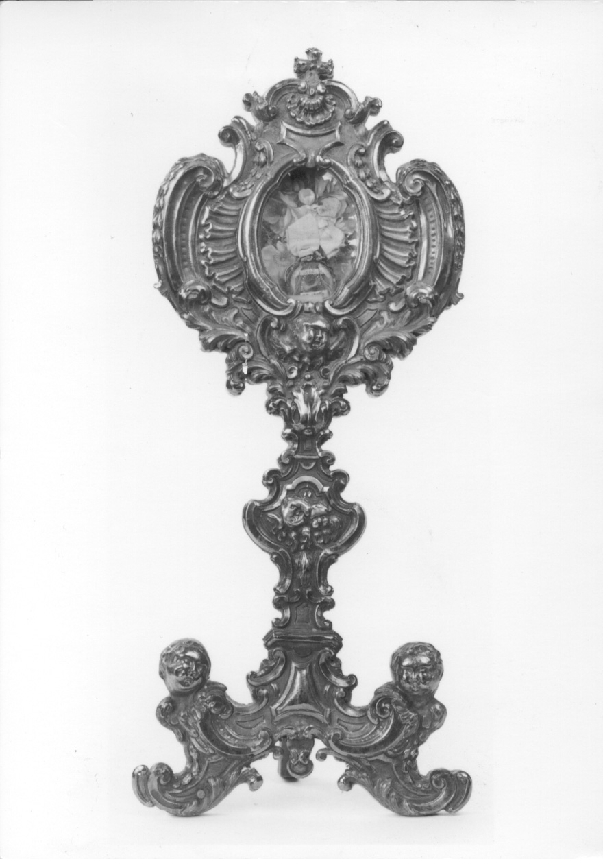 reliquiario - a ostensorio - ambito casalese-vecellese (prima metà sec. XVIII)