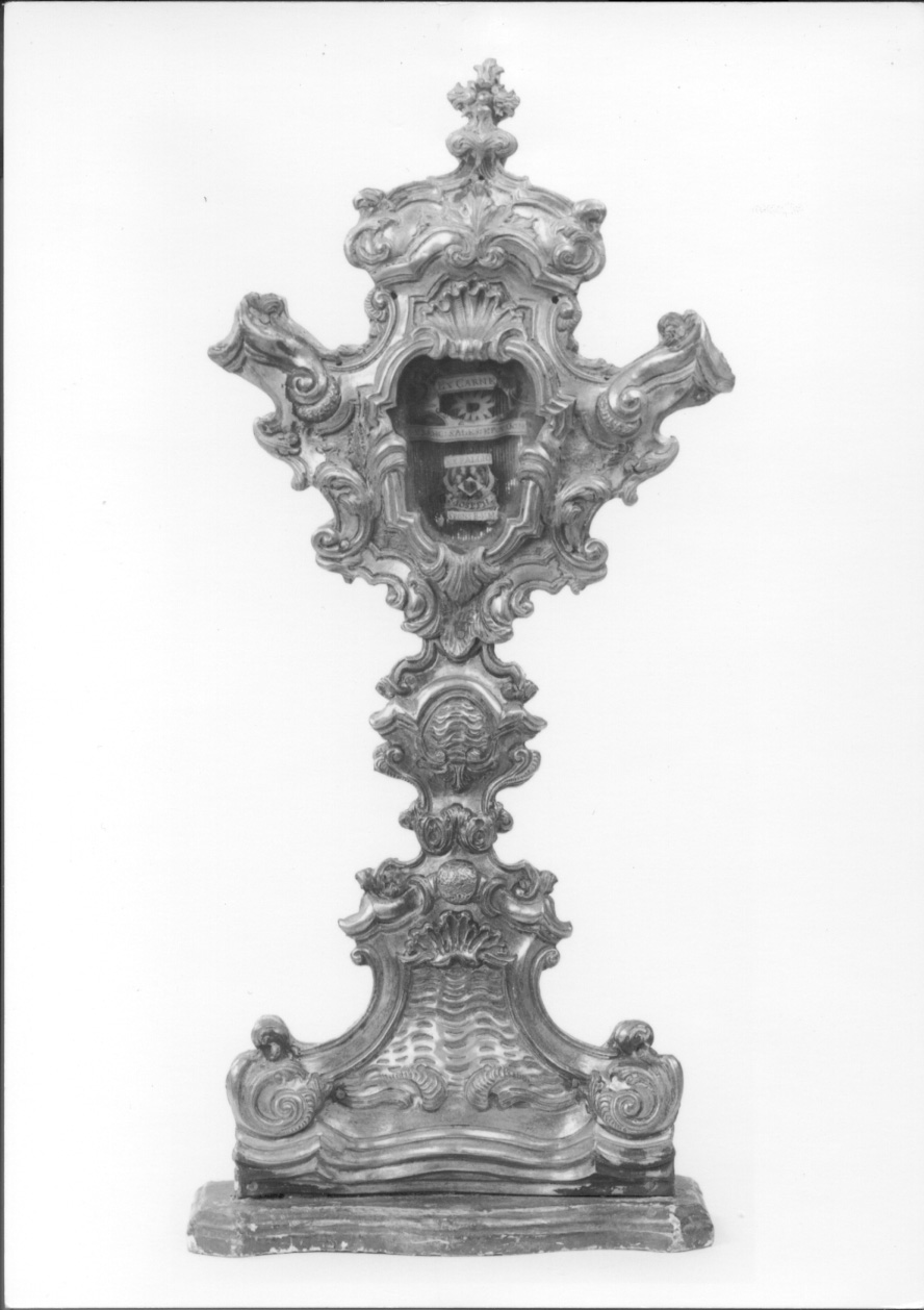 reliquiario - a ostensorio - ambito casalese-vecellese (prima metà sec. XVIII)