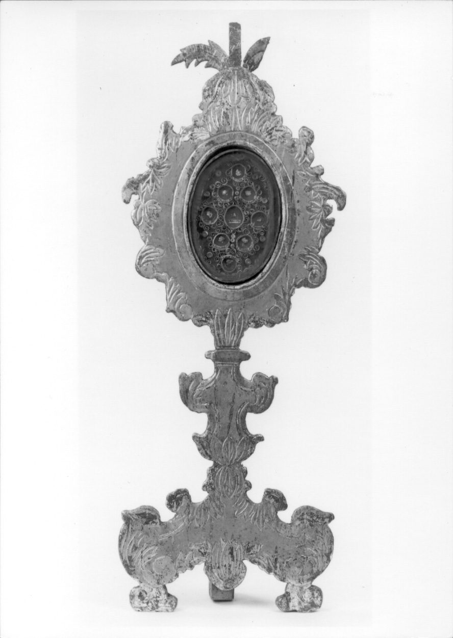 reliquiario - a ostensorio - ambito casalese-vecellese (prima metà sec. XVIII)