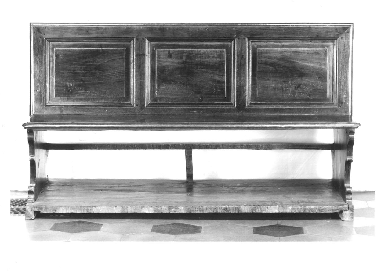 banco da chiesa, opera isolata - bottega piemontese (primo quarto sec. XX)