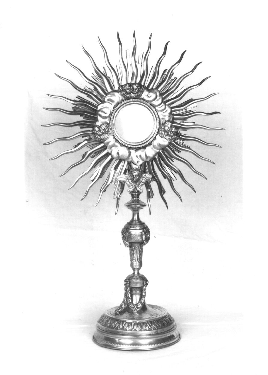 ostensorio - a raggiera, opera isolata - bottega piemontese (primo quarto sec. XIX)