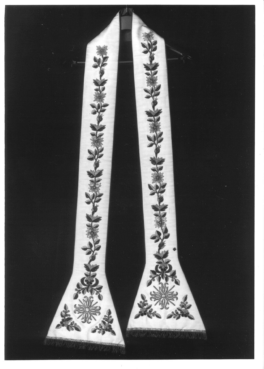 stola - da viatico, elemento d'insieme - manifattura piemontese (metà sec. XIX)