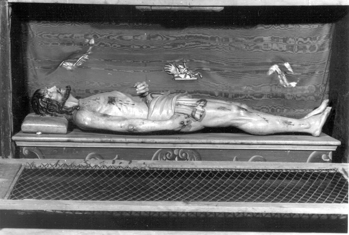 Cristo morto (statua, opera isolata) - ambito piemontese (metà sec. XIX)