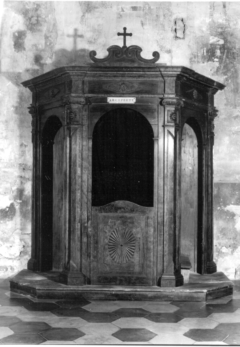 confessionale, serie - ambito piemontese (prima metà sec. XIX)