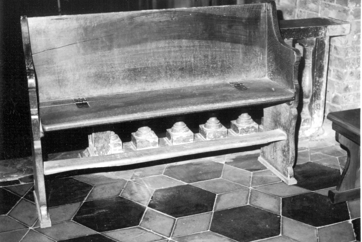 banco da chiesa, opera isolata - ambito piemontese (sec. XIX)