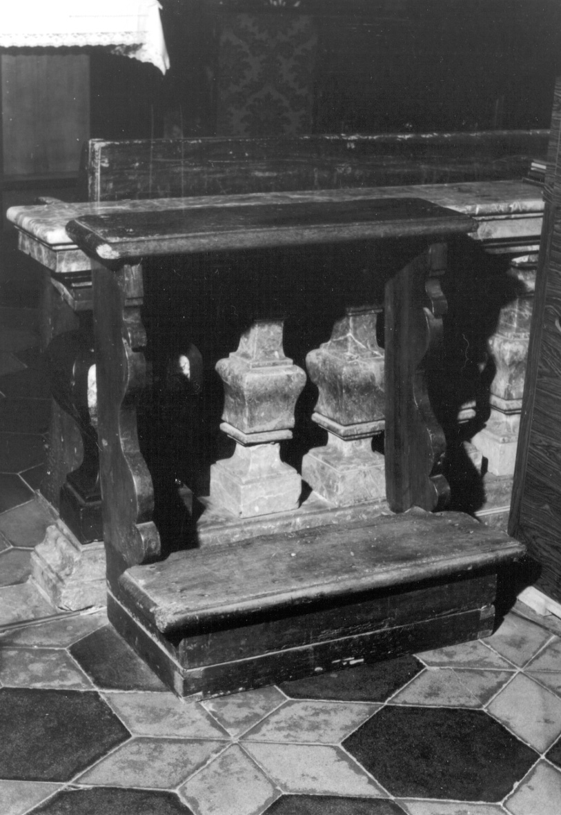 inginocchiatoio, opera isolata - ambito lombardo (fine/ inizio secc. XVIII/ XIX)