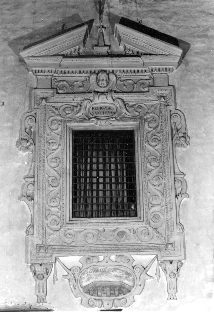 reliquiario monumentale, opera isolata - bottega lombarda (ultimo quarto sec. XVII)
