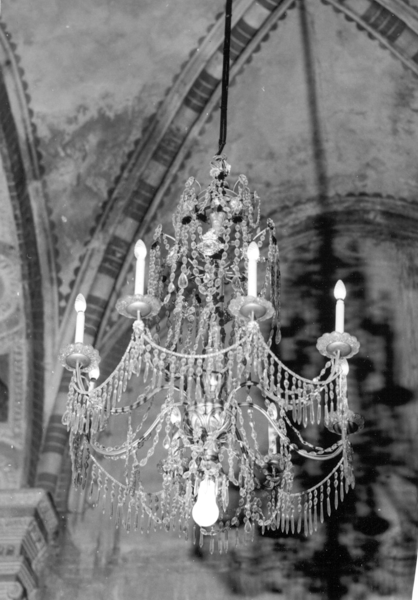 lampadario - a bracci, serie - ambito piemontese (primo quarto sec. XX)