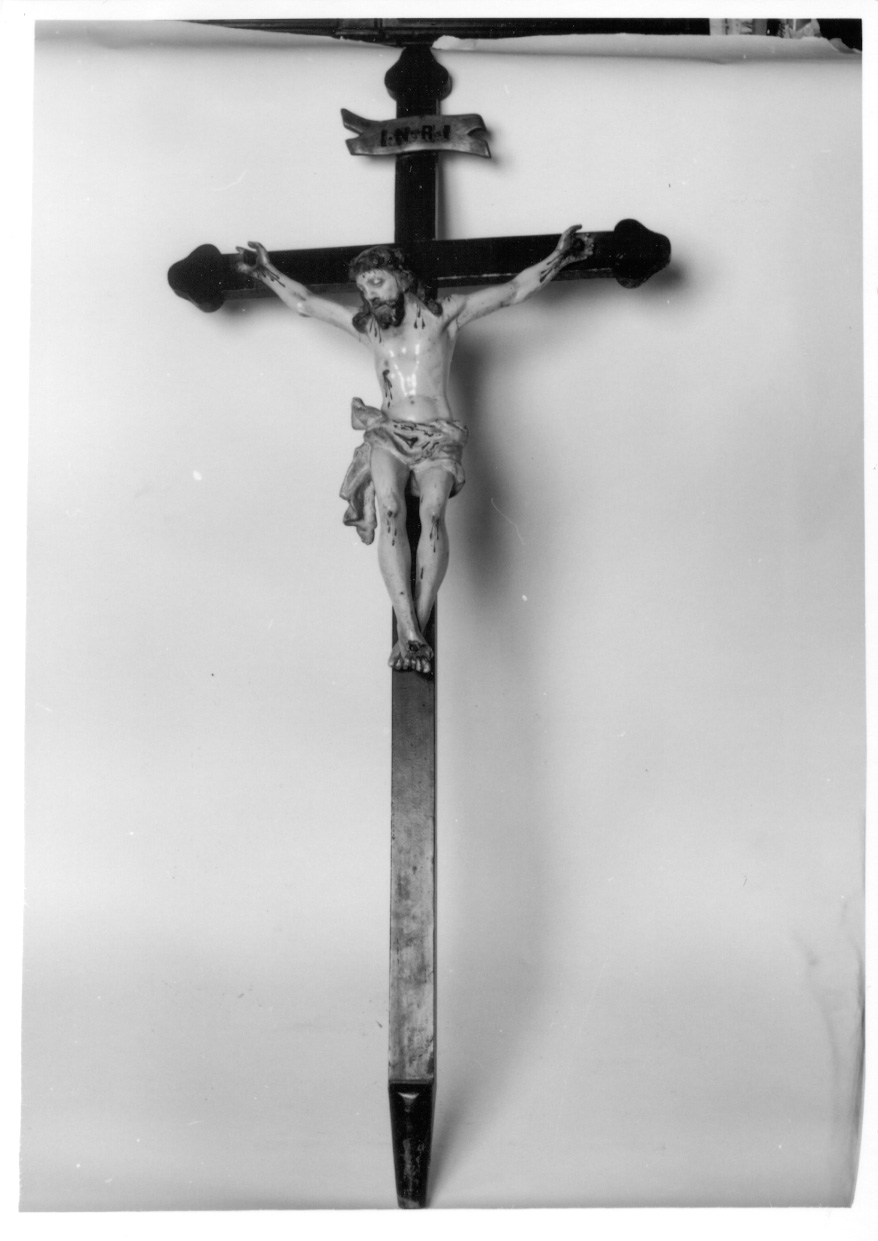 Cristo crocifisso (crocifisso, opera isolata) - produzione piemontese (seconda metà sec. XIX)