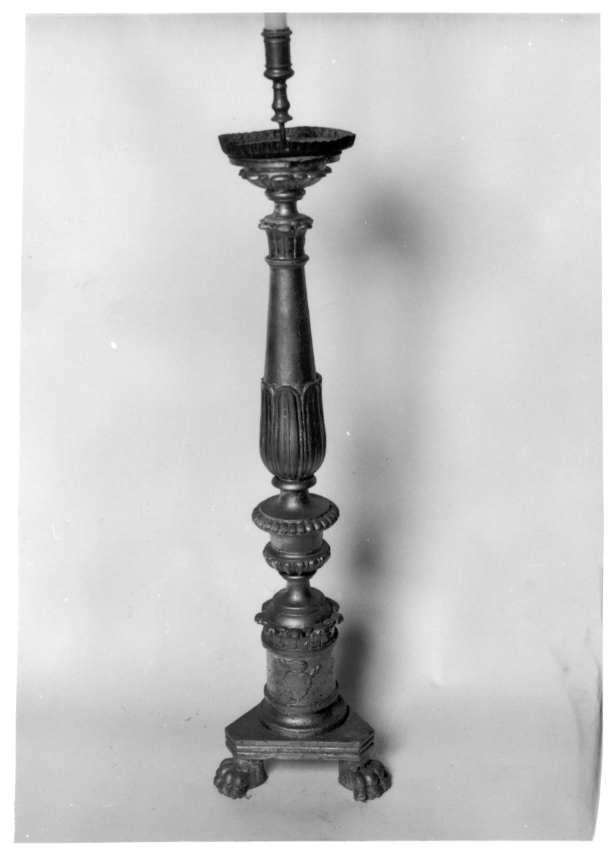 candeliere d'altare, serie - produzione ligure (metà sec. XIX)