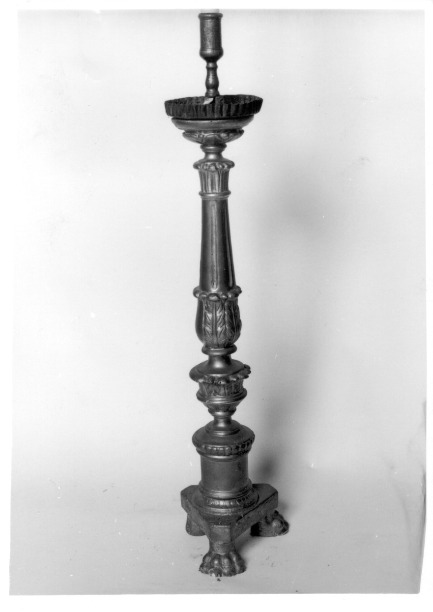 candeliere d'altare, serie - produzione ligure (metà sec. XIX)