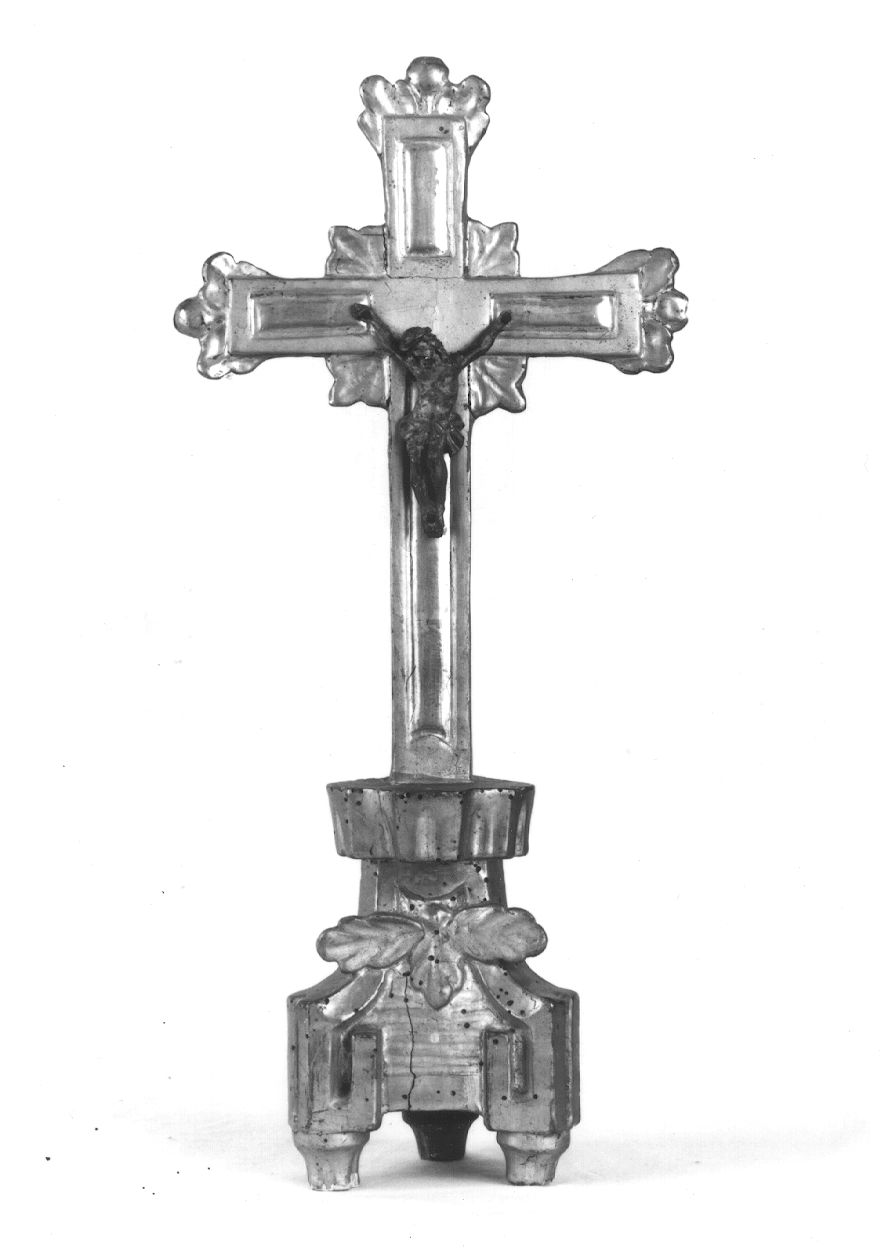 CRISTO CROCIFISSO (croce d'altare, opera isolata) - bottega piemontese (prima metà sec. XIX)