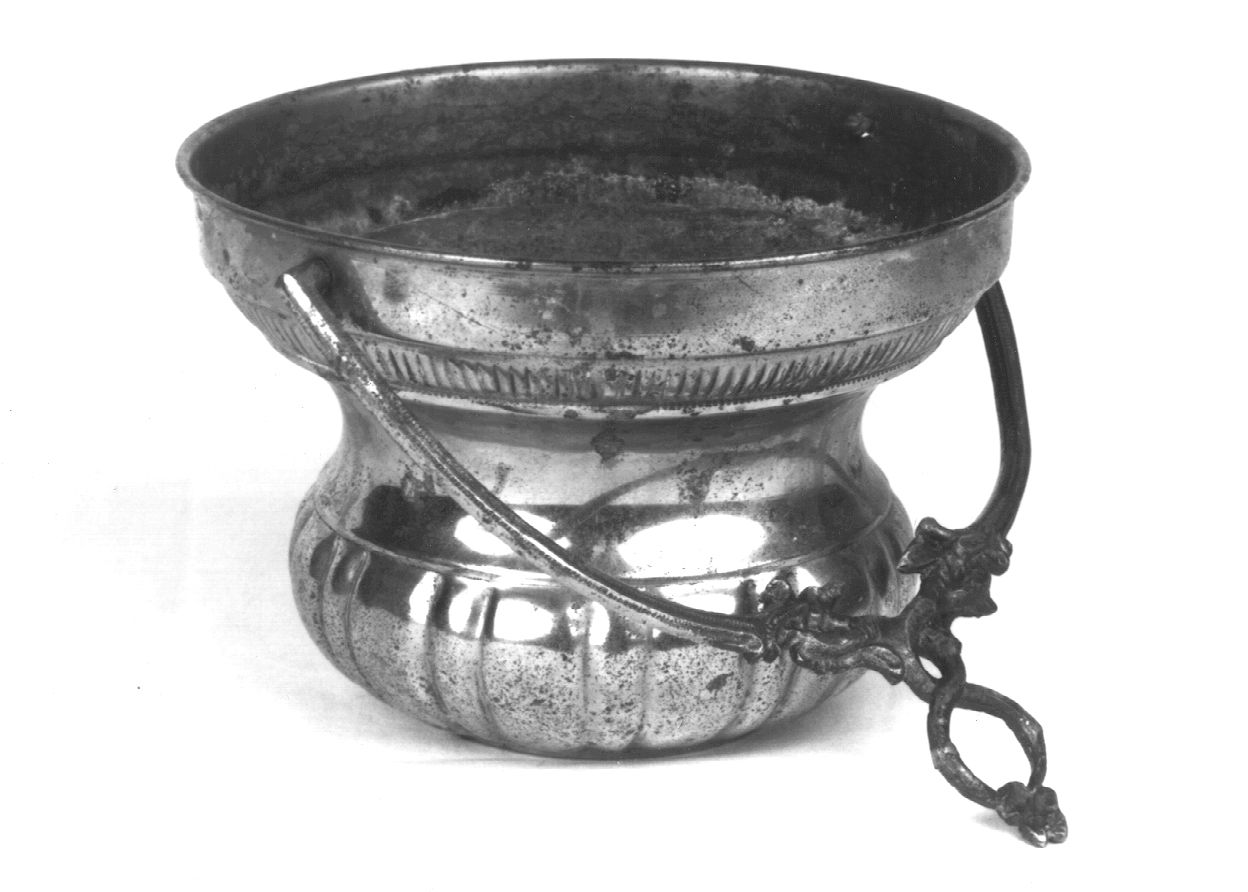 secchiello per l'acqua benedetta, opera isolata - bottega piemontese (primo quarto sec. XX)