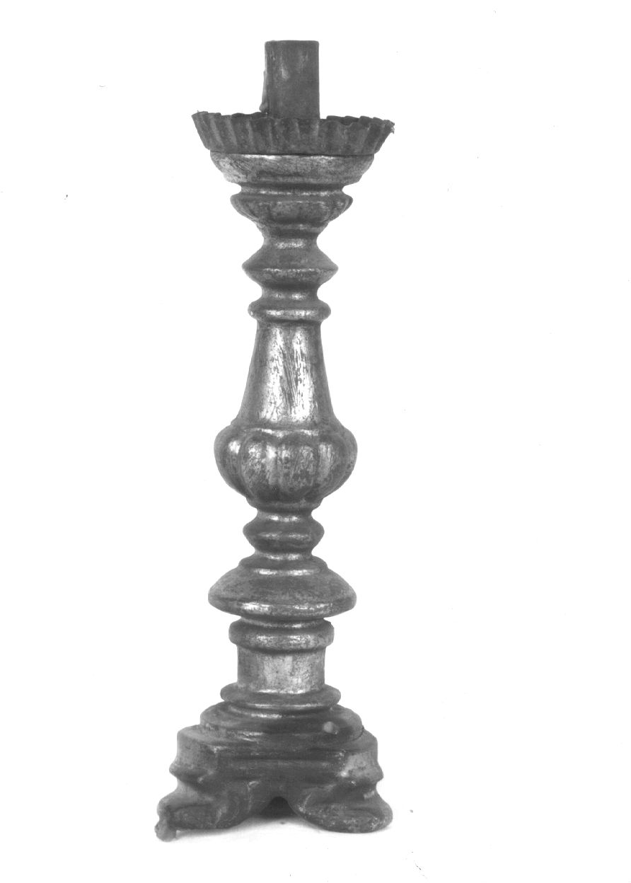 candeliere, opera isolata - bottega piemontese (seconda metà sec. XIX)