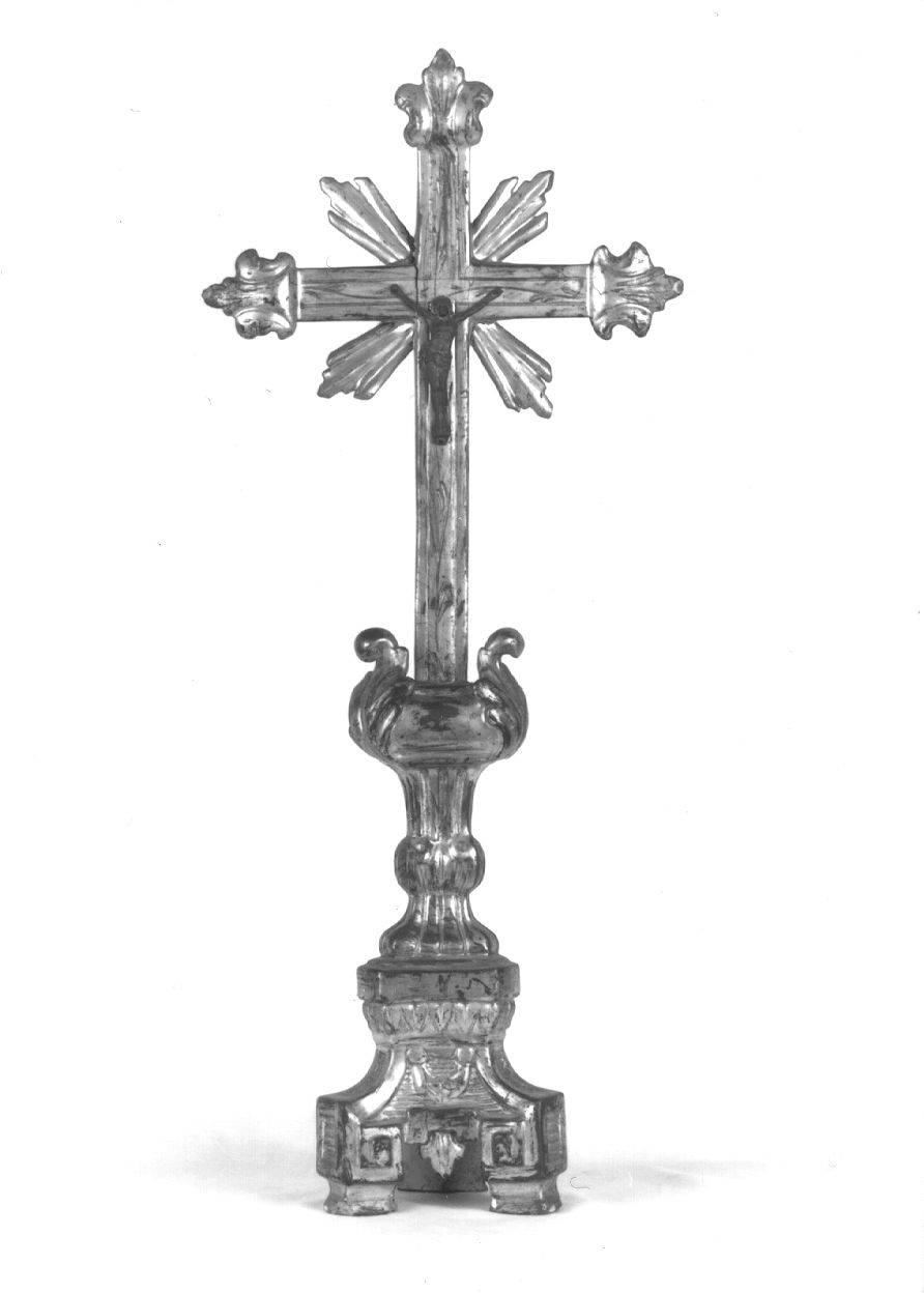 CRISTO CROCIFISSO (croce d'altare, opera isolata) - bottega piemontese (fine/ inizio secc. XVIII/ XIX)