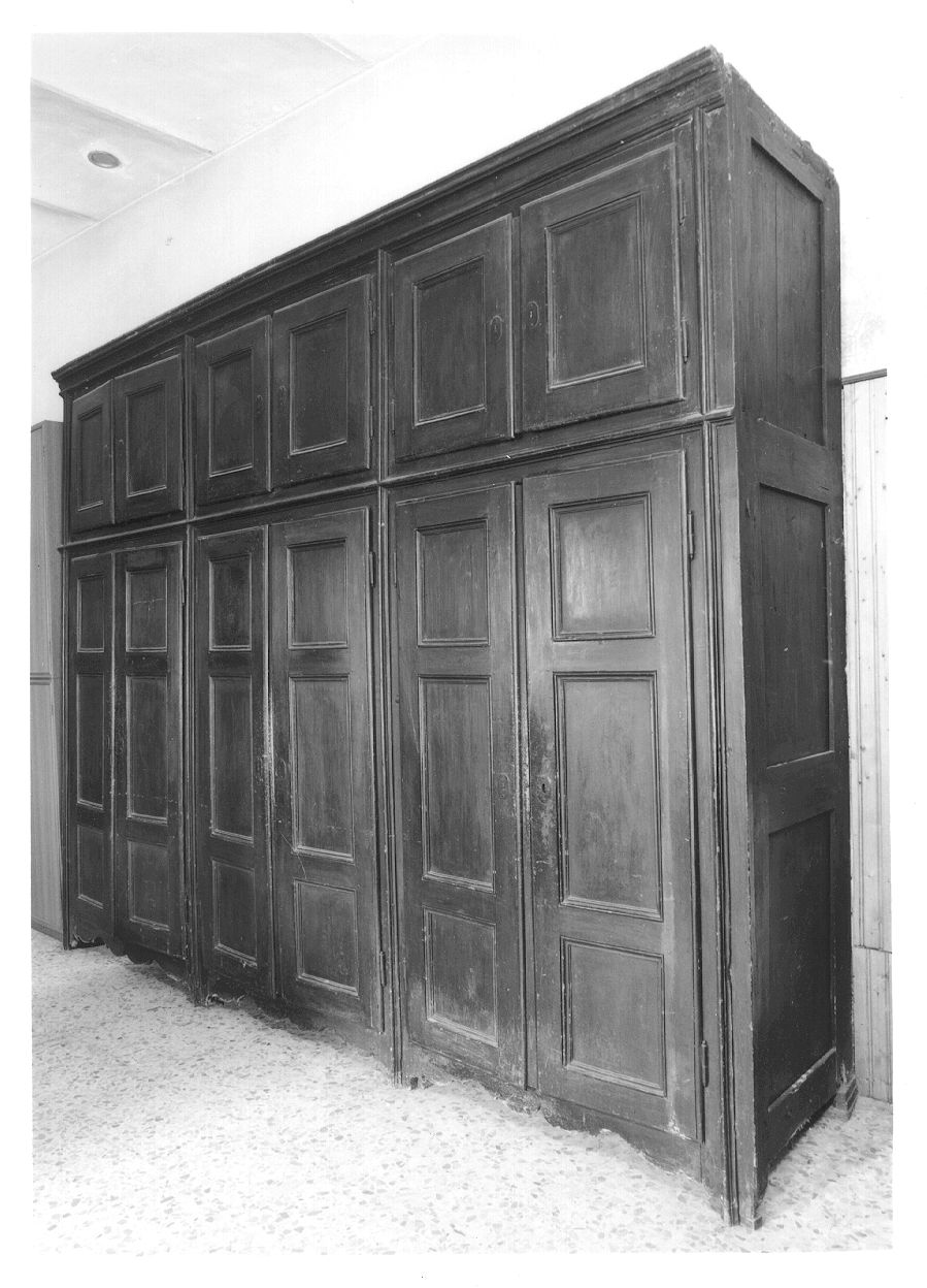 armadio da sacrestia, opera isolata - bottega piemontese (seconda metà sec. XIX)